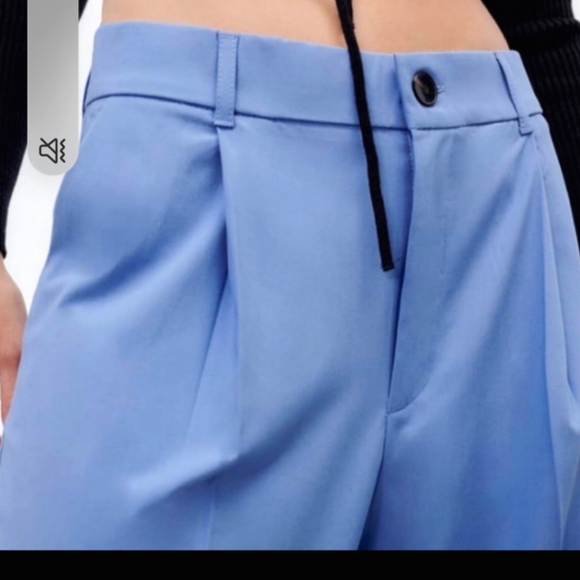 Zara blue NWT high waisted wide leg pants - Picture 2 of 7